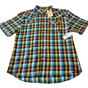 AKnowledge Mens Short Sleeve Button Down NWT Sz XL